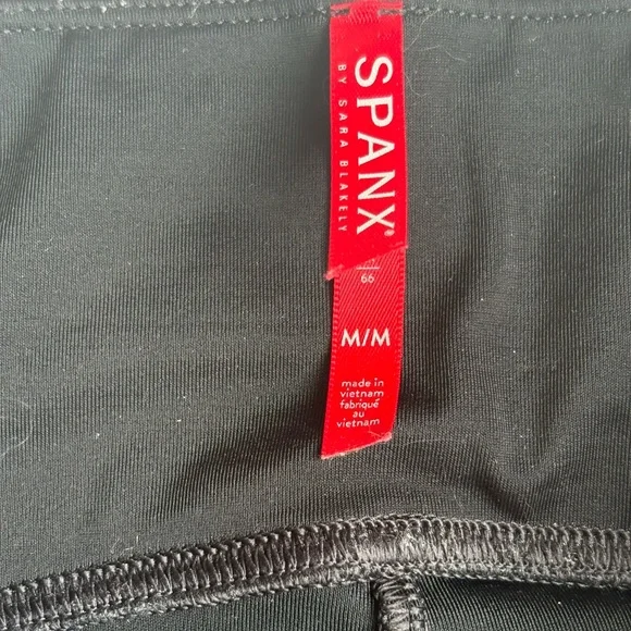 SPANX High-Waisted Faux Leather Leggings Black Size M - Picture 4 of 5